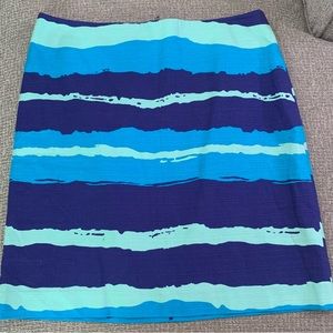 Ann Taylor Skirt Ocean Blues Size 10 Like New